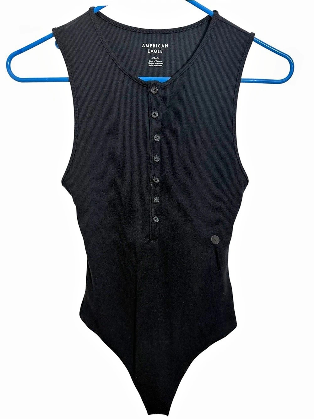 American Eagle Black Ribbed Button-Up thong Bodysuit! Brand new with tags! Small